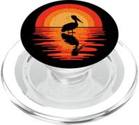 Pelican Sunset Silhouette Nature Scène PopSockets PopGrip pour MagSafe