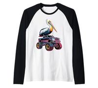 Pélican sur Un Monster Truck Manche Raglan