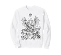 Pélican Traditionnel Latin Messe Catholique Symboles Gravure sur Bois Sweatshirt