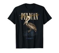 Pélican Vintage Marron pour Observer la Nature T-Shirt