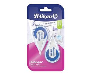 Pelikan 340323 Ruban correcteur Maxi Roller XXL 4,2 mm x 10 m, blister 2 blancs - Nouvelle formulation du film avec une extrême résistance