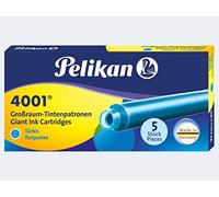 Pelikan 4001 GTP 5 Lot de 5 cartouches d'encre Turquoise