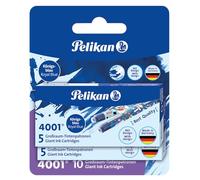 Pelikan 4001 Lot de 5 Cartouches d'encre illustrées Bleu