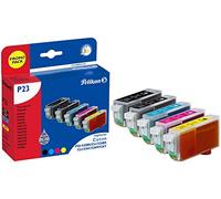 Pelikan 4107527 Pack de 5 cartouches compatibles pour Canon PGI-525 CLI-526 Noir Cyan Magenta Jaune