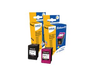 Pelikan 4950930 - Pack de 2 Cartouches d'encre Compatible CMJ (Cyan, Magenta, Jaune) - 300 pages par couleur et noir - HP Deskjet/Envy series