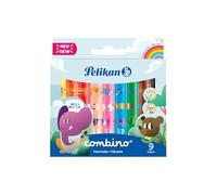 Pelikan - 566603 814553 - Feutres de coloriages - Combino super 411-9 feutres dans une boîte pliante