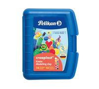 Pelikan Pâte à modeler pour enfants Creaplast® 10 couleurs dans un étui bleu ...