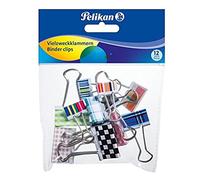 Pelikan 700306 Clips Pinces, 12 pièces assorties dans un sachet en polyéthylène