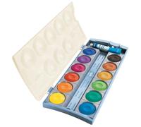 Pelikan 701174 Pelikan K12 eco Boîte de peinture à l'eau 12 couleurs et 1 tube de blanc opaque