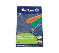 PELIKAN – craies de couleur pour tableaux noirs 745/12, rondes, assorties, 12 dans un étui en carton