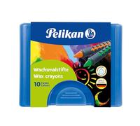Pelikan 723155 Crayons de cire 665/10, triangulair, soluble dans l'eau, 10 couleurs