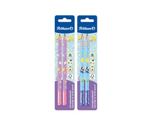 Pelikan 807395 Learner's Pencil Assorted Colours - Pack of 2 On Blister Card 2 l