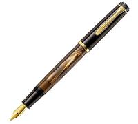 Pelikan 808828 Classic M200 Fine-Writing Pelikan Stylo plume à piston Marron marbré Plume B dans une boîte pliante