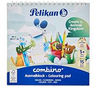 Pelikan - 811231 - Bloc de coloriage Combino avec motifs animaux - 15 x 15 cm - 1 pièce