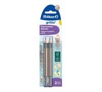Pelikan 817028 Pelikan griffix® Bleistifte B, HB silber, 2 St.