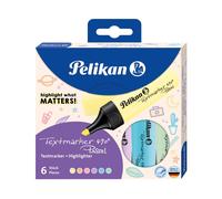 Pelikan 817325 Highlighter 490® Pastel Assorted Colours Pack of 6 in Case