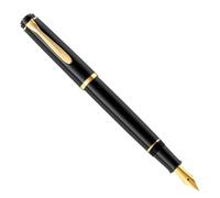 Pelikan 820660 Classic 200 Stylo-plume, noir, plume M (moyenne), à cartouche, dans un étui cadeau, 1 pièce (1 pièce)