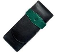 924092 ETUI EN CUIR POUR 3 STYLOS NOIR / VERT