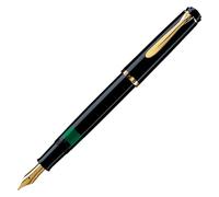 Pelikan 994012 Classic 200 Stylo plume B (large) à piston, noir, dans un étui cadeau