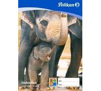 PELIKAN - BLOC DE DESSIN C 2/10, A2, 100 G/M2, 10 FEUILLES BLANCHI SANS CHLORE, PERFORÉ (137604/C2-10) G