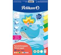 Pelikan Bloc de papier de couleur 23 x 33 cm, 20 feuilles en 10 couleurs, Summer, 5 blocs