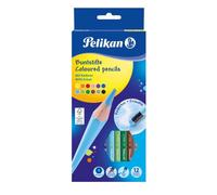 Pelikan Büro 700689 Crayons de couleur Pelikan effaçables hexagonaux12pcs.