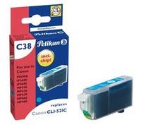 Pelikan C38 - Cyan - compatible - cartouche d'encre (alternative pour : Canon CLI-521C) - pour Canon PIXMA iP4700, MP540, MP550, MP560, MP620, MP630, MP640, MP980, MP990, MX860, MX870 G