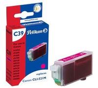 Pelikan C39 - Magenta - compatible - cartouche d'encre (alternative pour : Canon CLI-521M) - pour Canon PIXMA iP4700, MP540, MP550, MP560, MP620, MP630, MP640, MP980, MP990, MX860, MX870 G