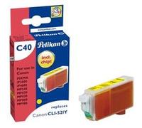 Pelikan C40 - Jaune - compatible - cartouche d'encre (alternative pour : Canon CLI-521Y) - pour Canon PIXMA iP4700, MP540, MP550, MP560, MP620, MP630, MP640, MP980, MP990, MX860, MX870 G