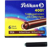 Pelikan cartouches d'encre 4001 TP/6 brun brillant (6 cartouches)