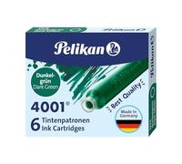 Pelikan cartouches d'encre pour stylo-plumes 4001 TP/6 Pelikan, vert, 0PK300087 (lot de 6 pièces)