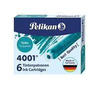 Pelikan Encre 4001 Etuis de Cartouche d'encre TP/6 Turquoise - Boite de 6