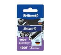 Pelikan Cartouches d'encre TP/6, Noir Brillant, 2x6 Sur Carte Blister