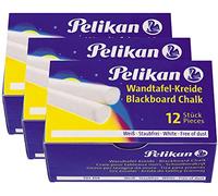 Pelikan Craie, 701359 - Blanc, 3x 12er Packung, Weiß, 1
