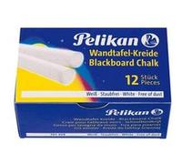 Pelikan - Craies pour tableau noir 755/12 - blanches, rondes - 12 crayons en étui carton (701359)