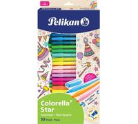 Pelikan crayon de couleur colorella star 50 pcs boîte en carton