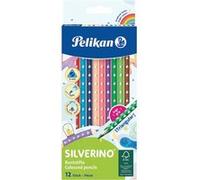 Pelikan 700634 Crayons de couleur SILVERINO, 12 pièces, triangulaires, fins