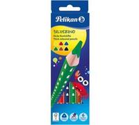Pelikan Crayon de couleur triangulaire SILVERINO gros, étui G