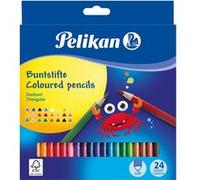 Pelikan Crayons de couleur triangulaire minces, étui en G