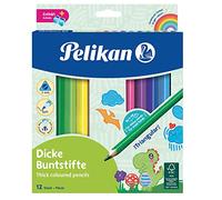 Pelikan crayons de couleurs, 12 pièces, triangulaires, Jumbo, mine 5 mm