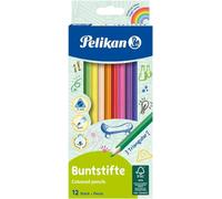 Pelikan Crayons de couleurs triangulaires – mine 3 mm – 12 pièces