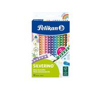 Pelikan Crayons de couleur SILVERINO – 12 pièces, triangulaires, épais