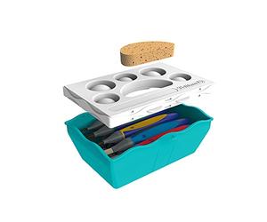 Pelikan Creative fabrik 816977 Kit d'accessoires de Peinture avec 5 pinceaux Griffix et 5 Tubes de Tempera