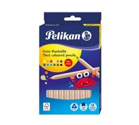 Pelikan Dreikant Crayons de couleur Jumbo étui carton 12 pièces