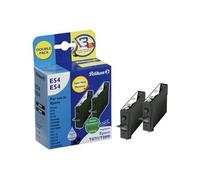 Pelikan E54 Double Pack - Pack de 2 - 9 ml - noir - compatible - cartouche d'encre (alternative pour : Epson T0711) - pour Epson Stylus S21, SX115,