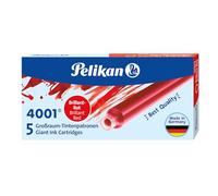 Pelikan Encre 4001 Boîte de 10 Etuis de 5 Cartouche d'encre GTP/5 Rouge brillant