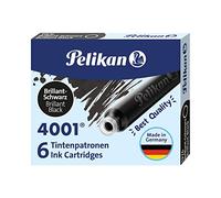 Pelikan Encre 4001 Boîte de 10 Etuis de 6 Cartouche d'encre TP/6 Noir brillant