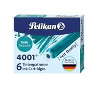 Pelikan Encre 4001 Etuis de Cartouche d'encre TP/6 Turquoise - Boite de 6