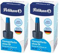Pelikan Encre à tampons 4K avec applicateur 28 ml Bleu 351213 (Lot de 2)