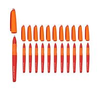 Pelikan Erase 2.0 Stylo effaçable Ergonomique Roller, Encre Rouge, Set de stylos pour droitiers et gauchers, stylos effaçables pour l'école, recharge rouge inclus, rechargeable, 12 pièces